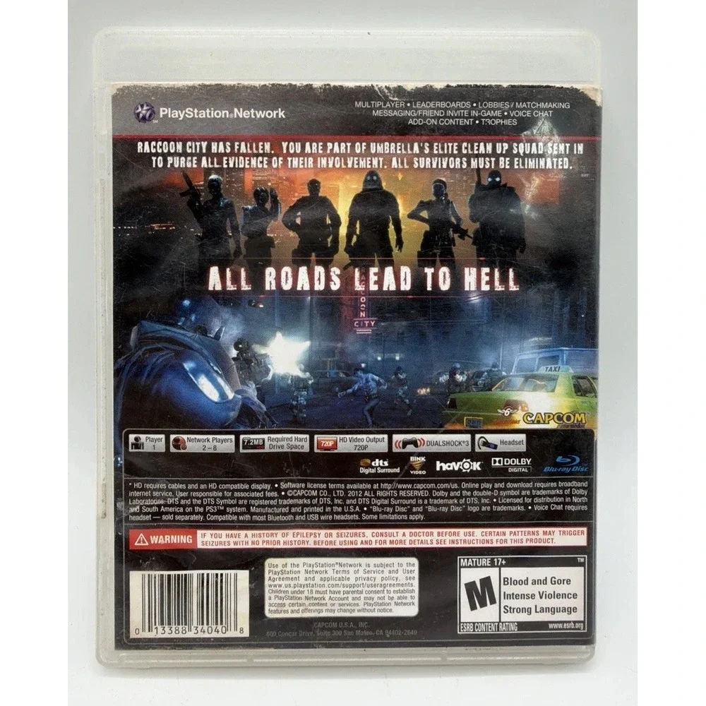 Resident Evil Operation Raccoon City Playstation 3 PS3 Complete Fast Shipping